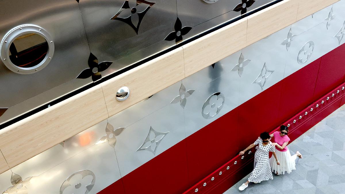 The Louis Vuitton store in Shanghai