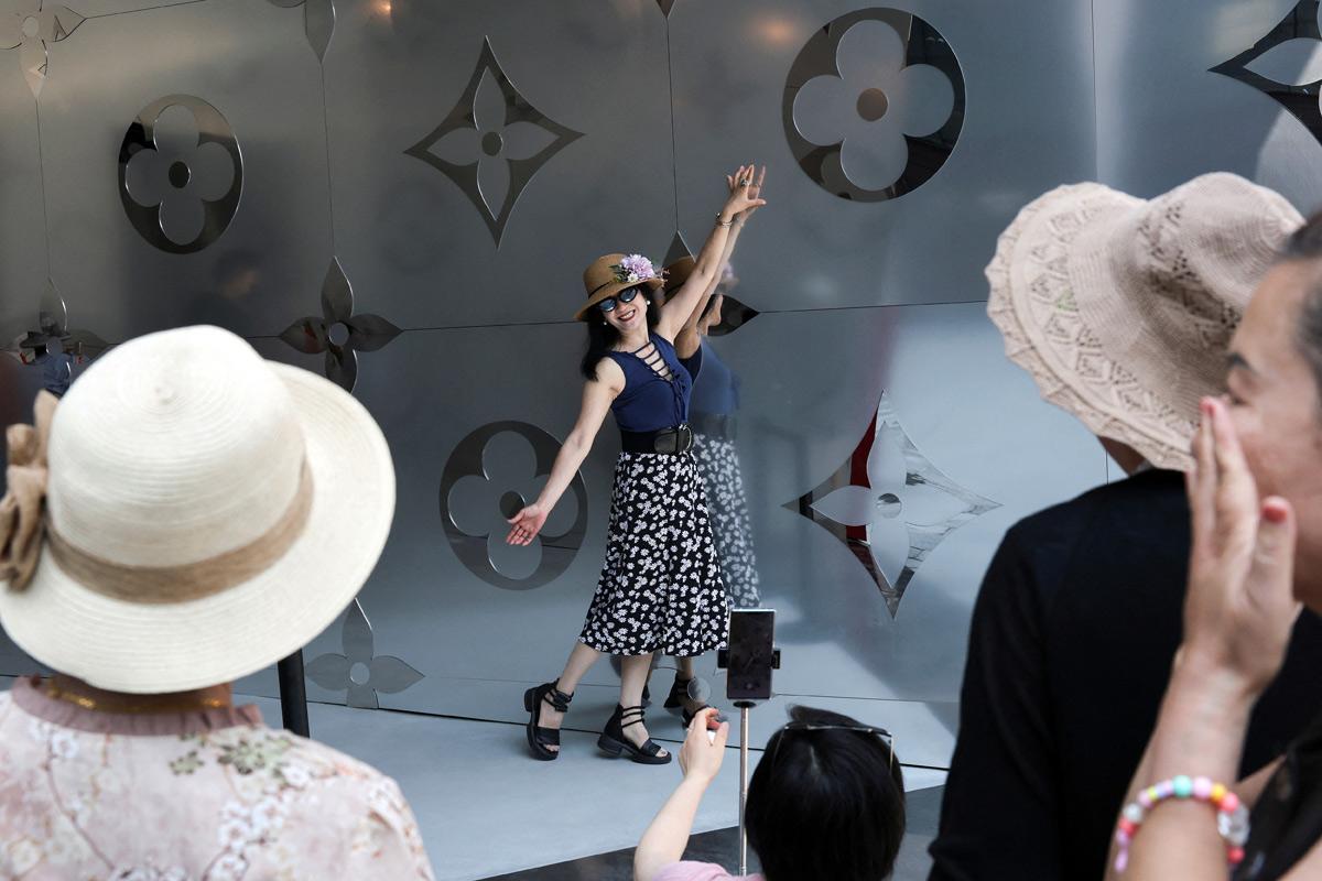 The Louis Vuitton store in Shanghai