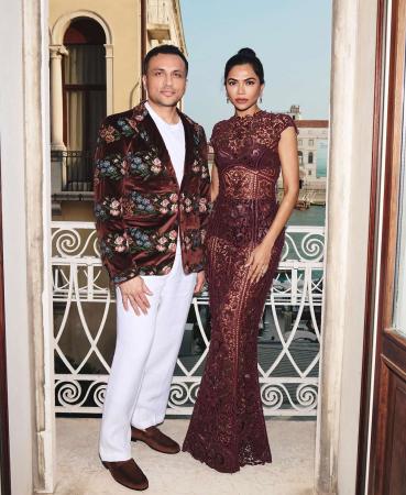 Mona Patel with her husband, Chintan Desai