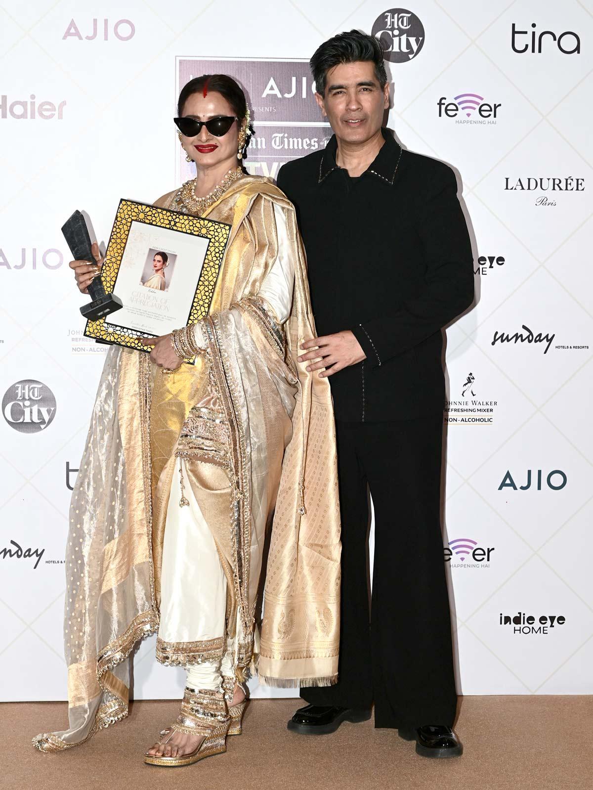 Rekha and Manish Malhotra