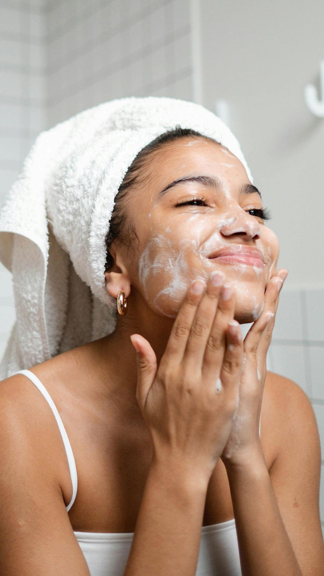 Woman Washing Her Face