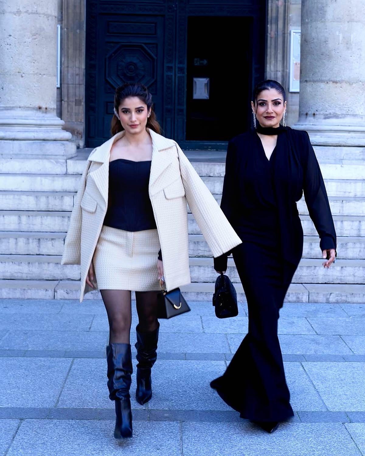 Raveena Tandon and Rasha Thadani