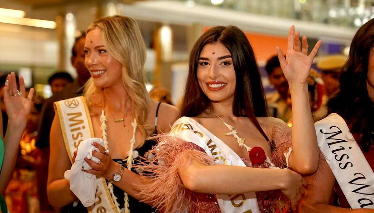 Miss World 2025 contestants arrive in Hyderabad