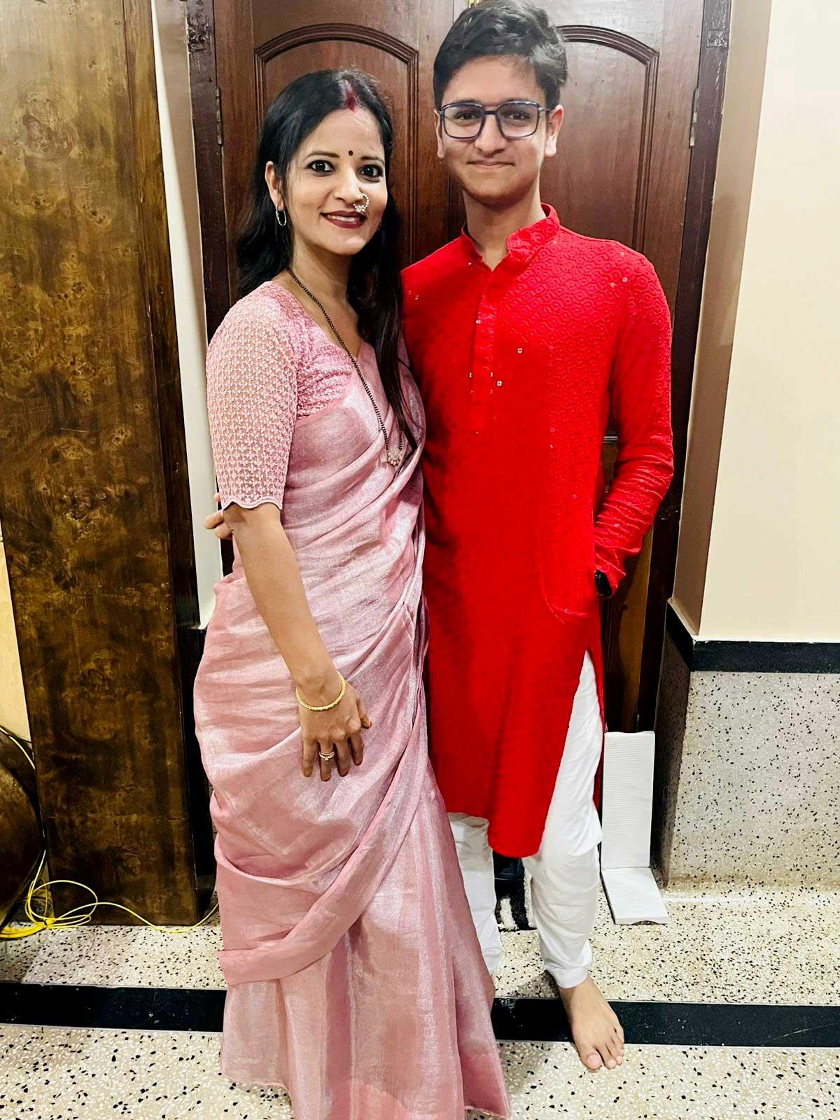 Aayan with his mother Puja Agarwalla