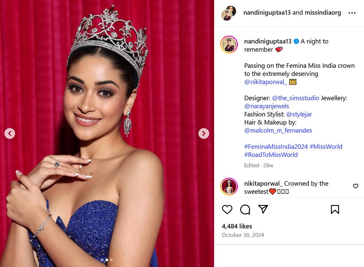 Miss India World Nandini Gupta