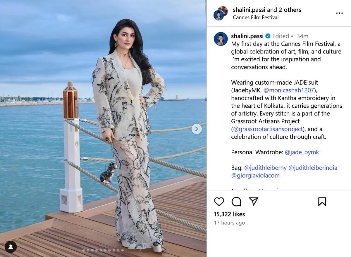 Shalini Passi in Jade suit