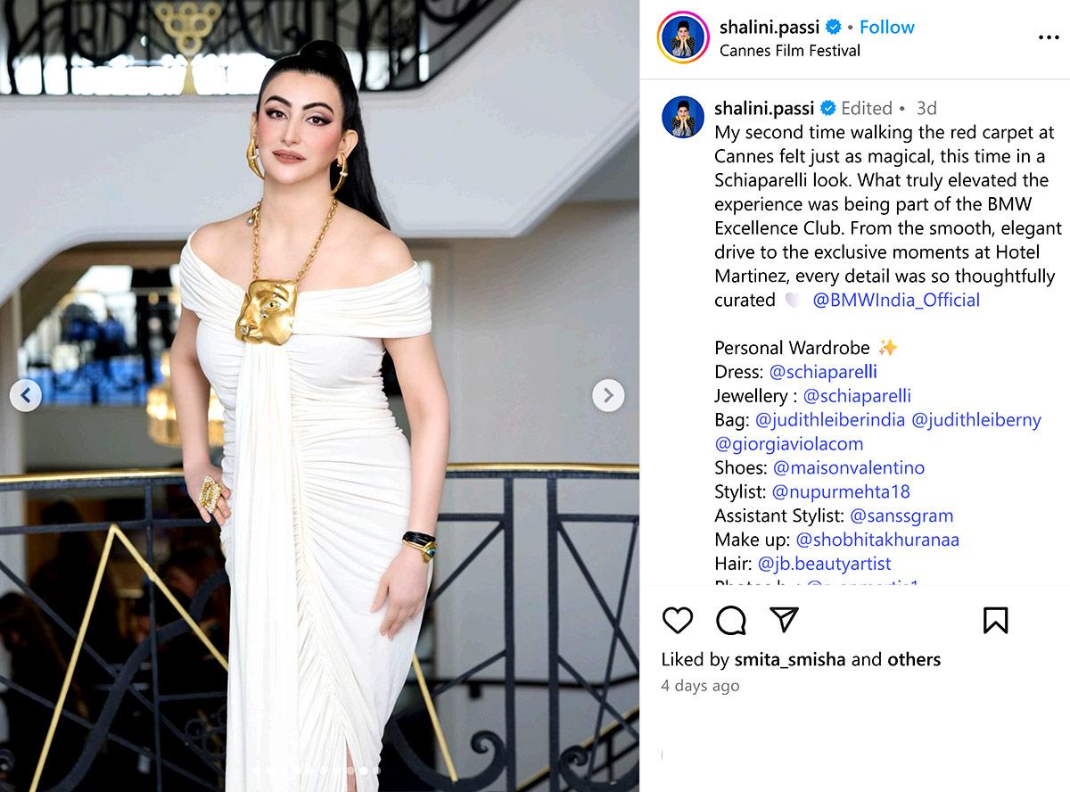 Shalini Passi in Greek gown