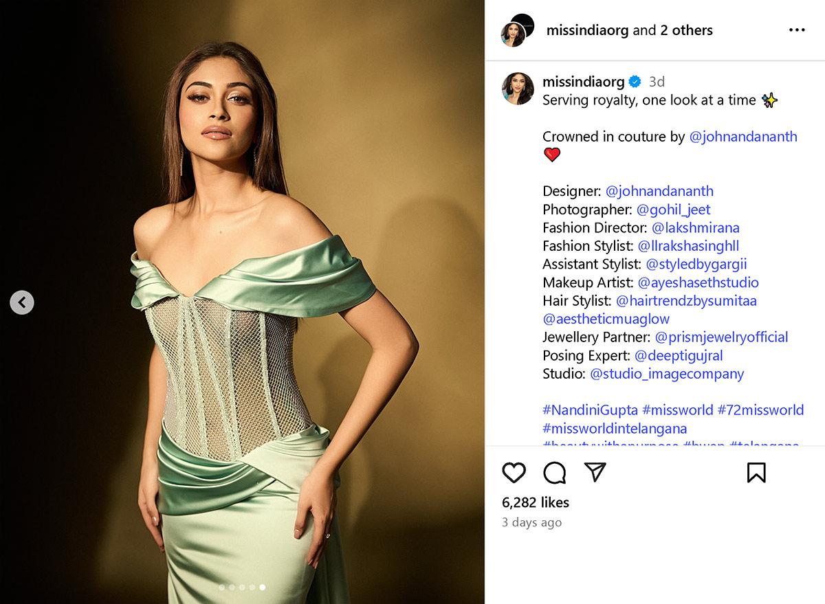 Miss World India Nandini Gupta
