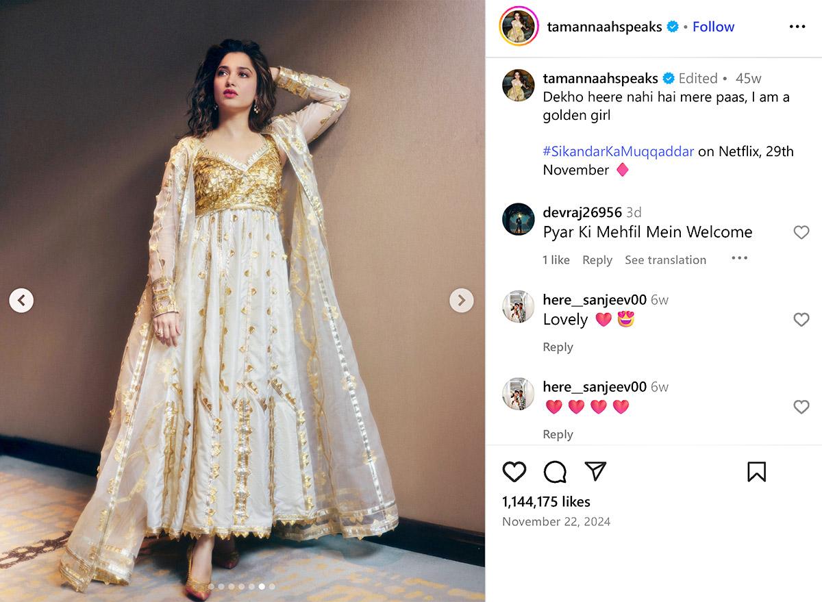 Tamannaah Bhatia in Gold