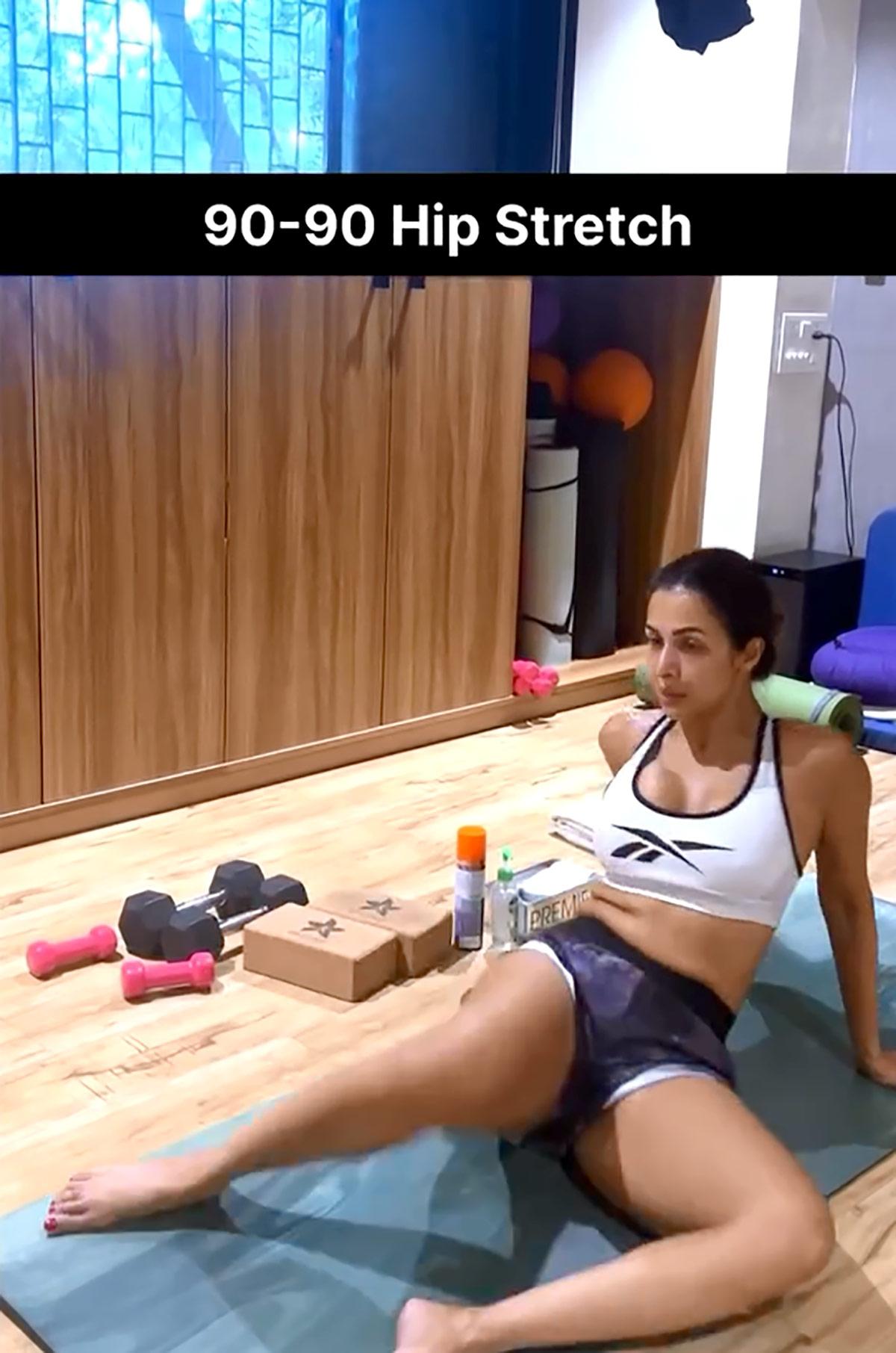 Malaika Arora stretches