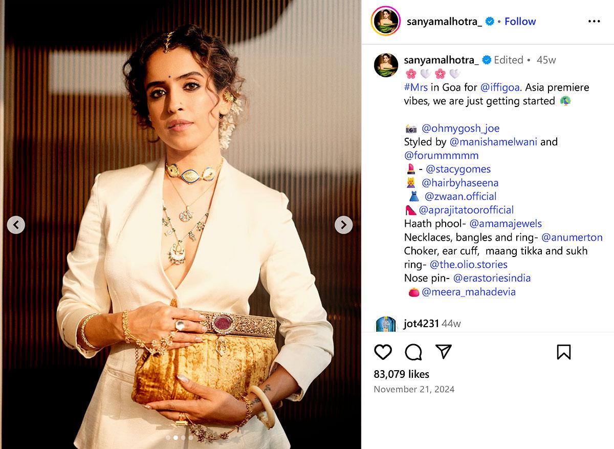 Sanya Malhotra Karwa Chauth