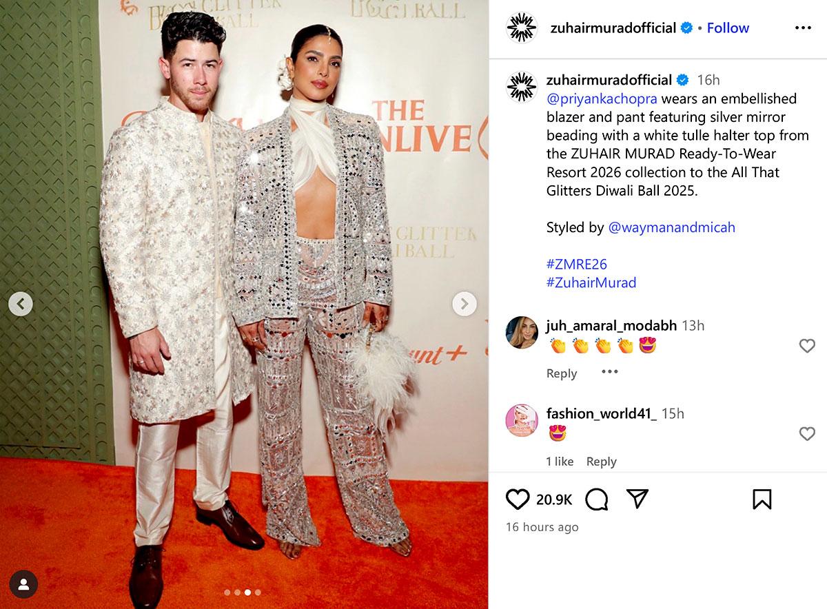 Priyanka and Nick Jonas at All That Glitters Diwali Party in New York