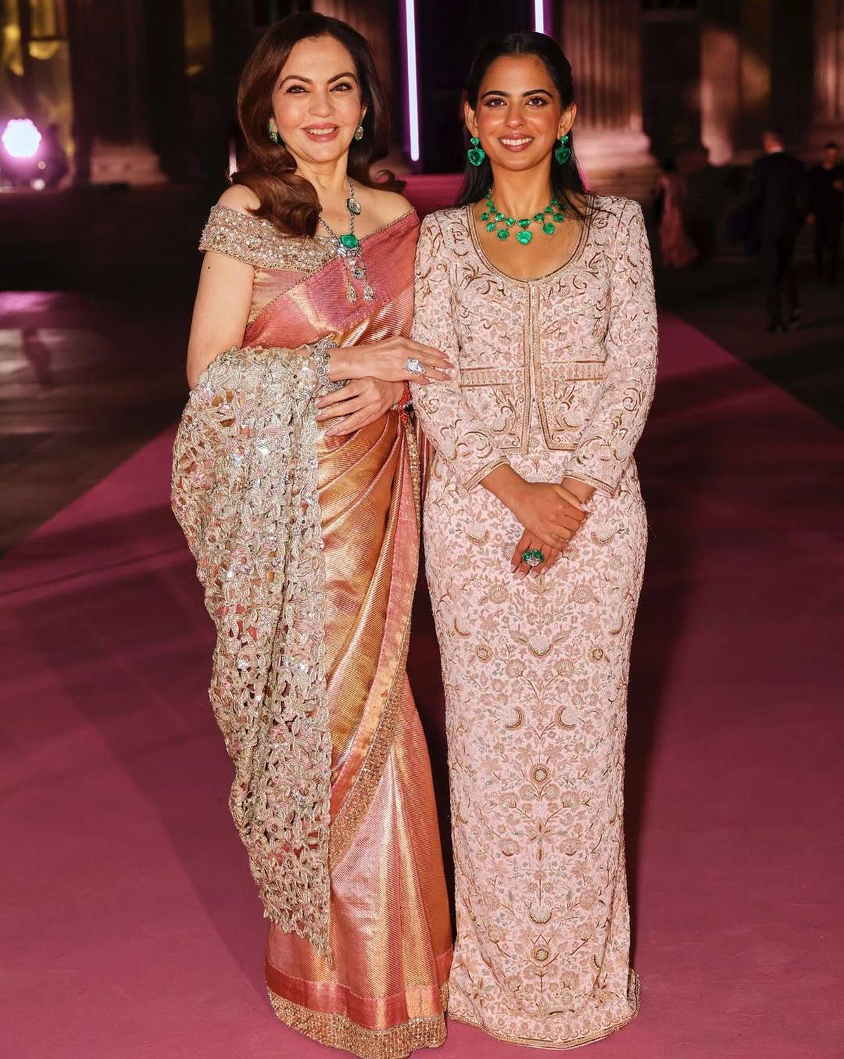 Isha Ambani and Nita Ambani at British Museum's Pink Ball in London