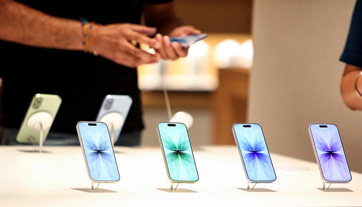 A view of the newly launched iPhone 17 at the Apple Store A view of the newly launched iPhone 17 at the Apple Store