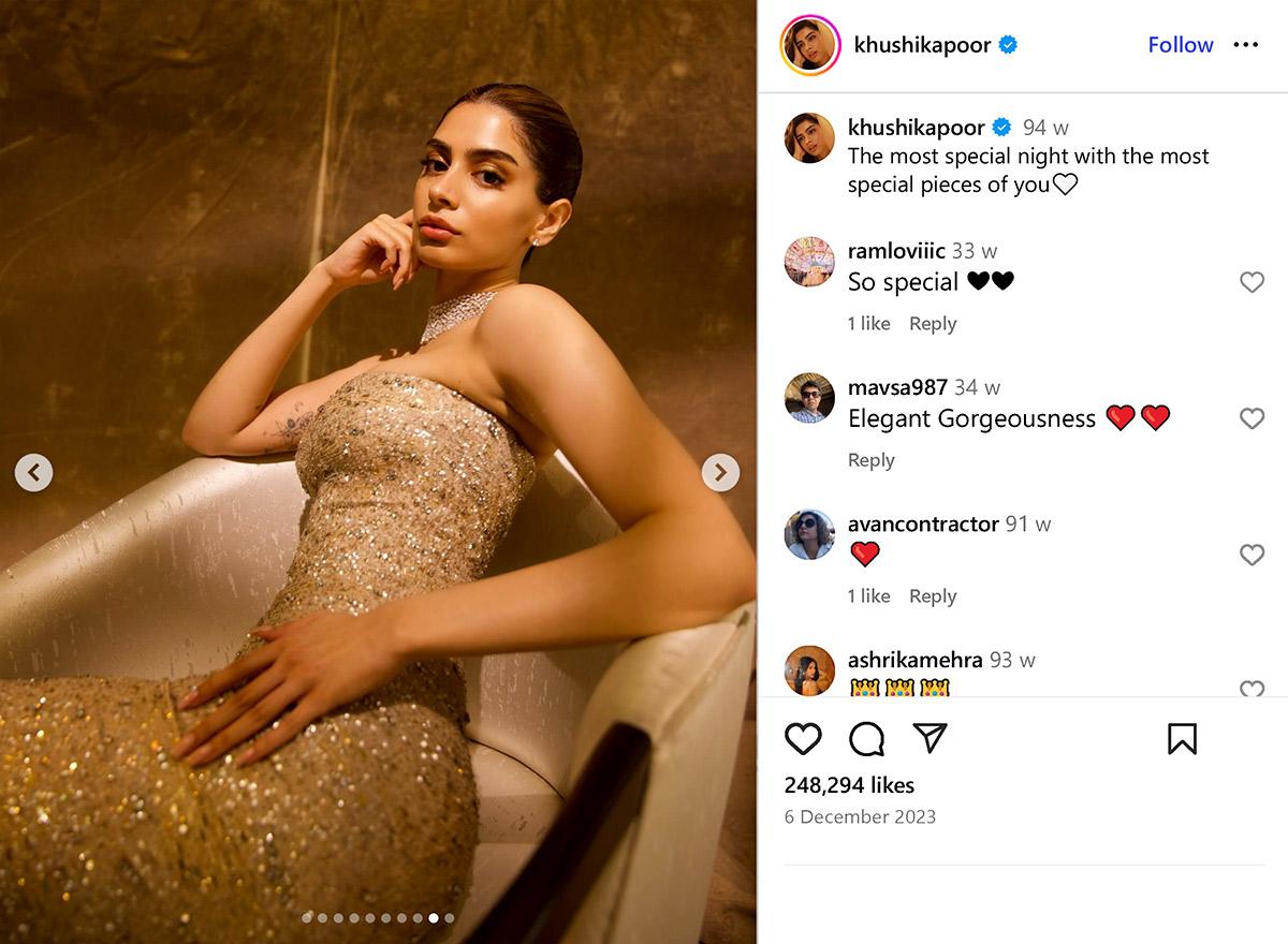 Khushi Kapoor in Sridevi's gown