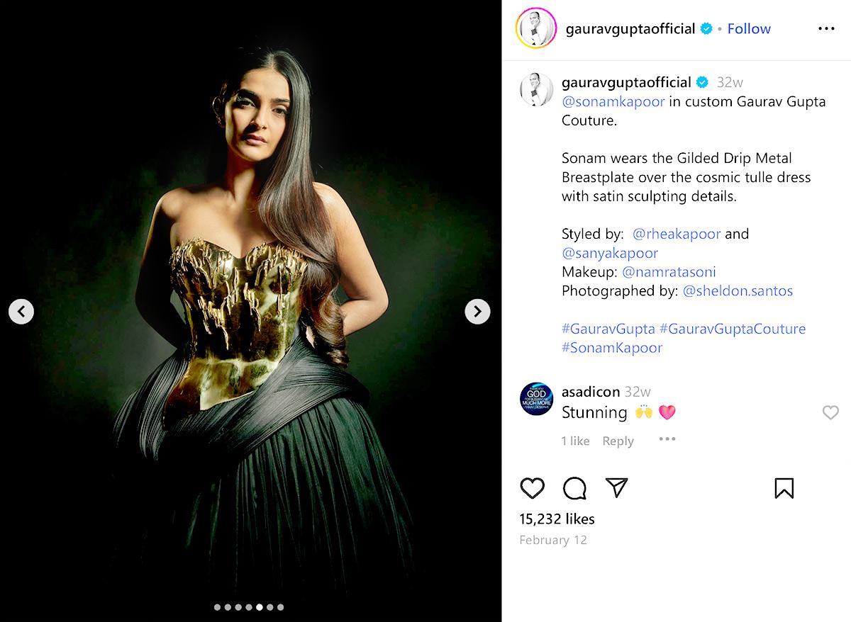 Sonam Kapoor in Gold