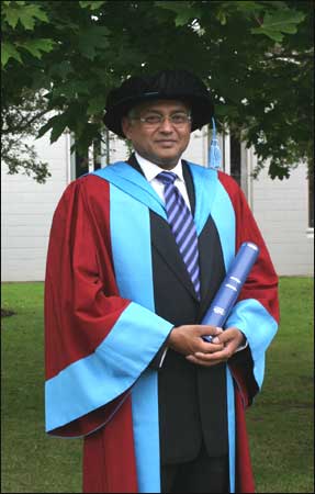 Venu Srinivasan, CMD, TVS Motor Company, with the Honorary Doctorate of Science degree. Photo: TVS