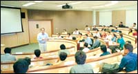 An ISB class in session. ISB students at the campus. Photo: ISB