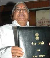 Railway Minister Lalu Prasad. Photograph: Dijeshwar Singh/ Saab Pictures 