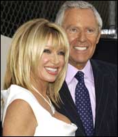 Actress Suzanne Somers and husband Alan Hamel. Photograph: Vince Bucci/Getty Images