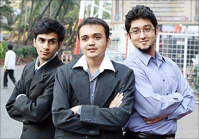 (L to R) Vatsal Thakkar, (director), Samyak Chakrabharty, (MD), and Rishi Narula (creative head) of EYM