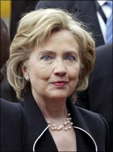 Image: US Secretary of State Hillary Clinton. Photograph: Noor Khamis/Reuters