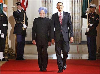 Prime Minister Manmohan Singh with US President Obama.