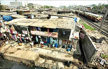 A general view of Dharavi, considered Asia's biggest shantytown.