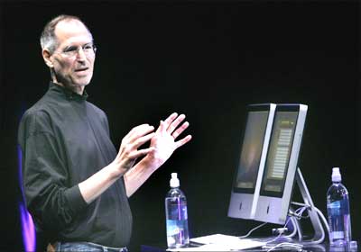 Steve Jobs speaks at an Apple event.