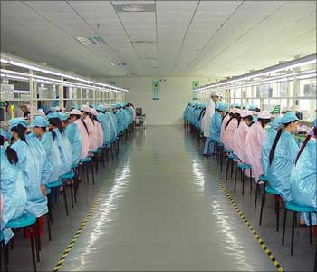 A computer games' accessories manufacturing unit of China.