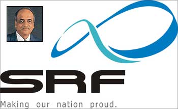 SRF logo,  Arun Bharat Ram (Inset).