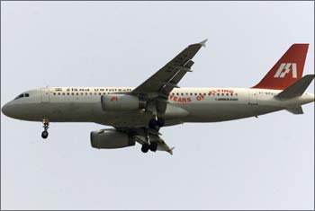 An Indian Airlines aircraft.