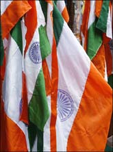 The Indian flag. Photograph: Reuters