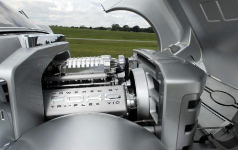 A tri-fuel car engine.