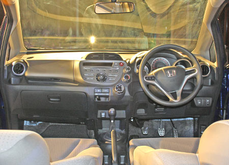 The spacious interiors of the Honda Jazz.