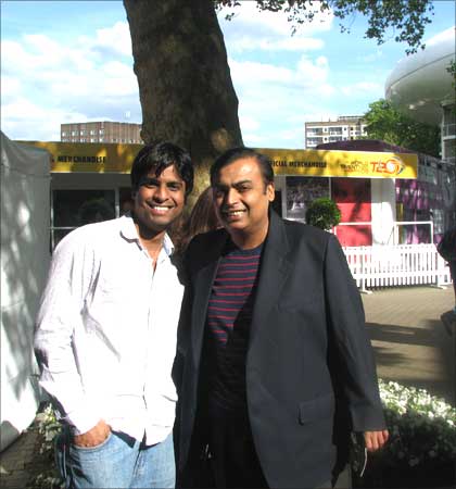 Deepak Bajoria with Reliance CEO Mukesh Ambani