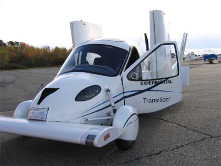 The TransitionRoadable Light Sport Aircraft Proof of Concept arrives by ground.