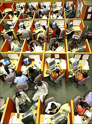Indian call centre employees.
