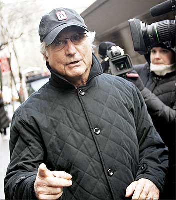 Image: Bernard Madoff walks to his apartment in New York.| Photograph: Shannon Stapleton//Reuters 