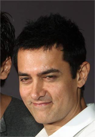Aamir Khan at a news conference in Mumbai.