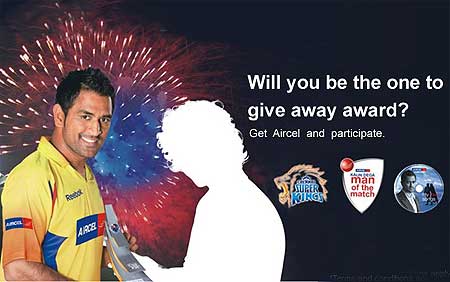 M S Dhoni endorses Aircel