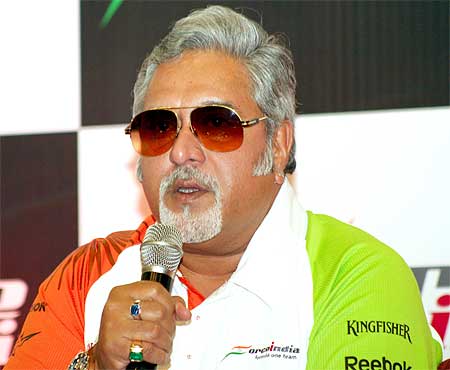 Liqquor baron Vijay Mallya bought the Spyker Formula One team and renamed it Force India.