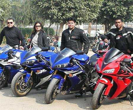 Ambika Sharma is part of an all-male bikers' club.