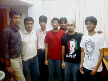 Naabo team: Shashank, Aditya Bhat, Srinivas, Praveen, Vinod, Sidharth, Abhinav (L to R)
