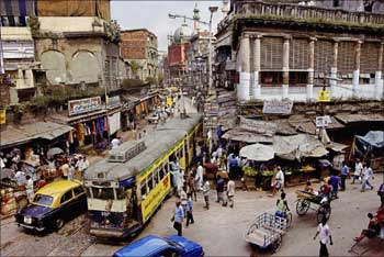 A street in Kolkata.