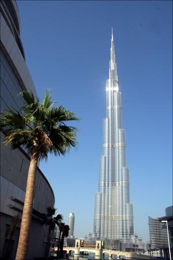 The Burj Tower, from a distance.