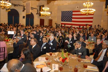 A section of the American CEOs at the US-India Business Council event in Washington DC listening to Prime Minister Manmohan Singh on November 23.
