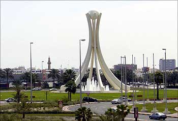 view of the Pearl Roundabout in Manama.