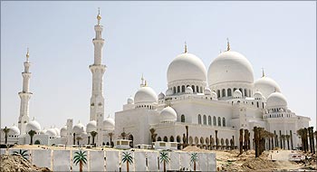 A general view of the Sheikh Zayed Bin Sultan Al Nahyan Mosque in Abu Dhabi.