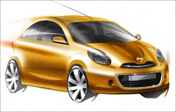 Revealed! Sketches of Nissan's compact car
